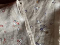 麻(リネン100%) ラベンダー色の小花柄ハギレ色違いおまけ付き