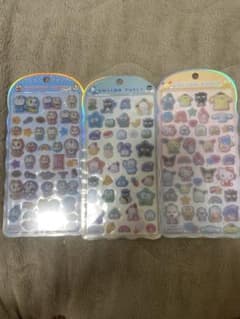 コットンパフィーシールセット　はぴだんぶい　サンリオ集合　ドラえもんのサムネイル