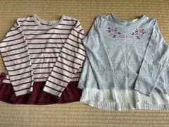 長袖カットソー２枚セット＊110cmのサムネイル