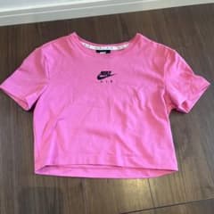 【公式美品】Nike AIR クロップドTシャツ Mサイズ ピンク レディースのサムネイル