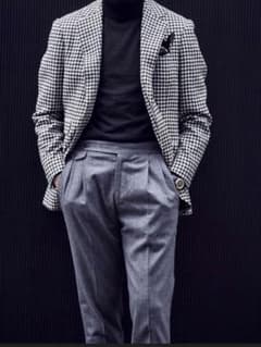 G*e様 未使用に近い　ハウンドトゥース　千鳥格子　ジャケット　白黒 G*e様 未使用に近い ハウンドトゥース 千鳥格子 ジャケット 白黒