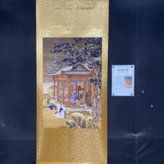 郎世寧 雪景人物図 四尺中堂掛け軸 中国宮廷画 宣紙 書画工芸 - メルカリ