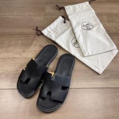 極美品】HERMES エルメス レザー イズミール ブラック 42 - メルカリ