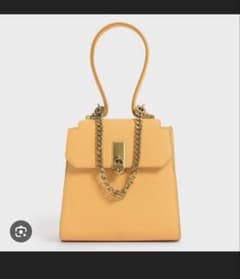 Charles & Keith 2way ハンドバッグ イエローのサムネイル