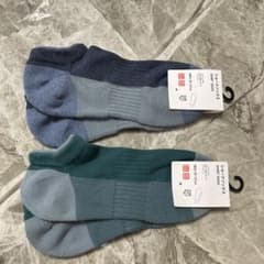 新品UNIQLO メンズ ショートソックス 2足セット 25-27cmのサムネイル