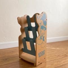 美品／希少】ディズニー ミッキーマウス 木製 スリッパラック レトロ