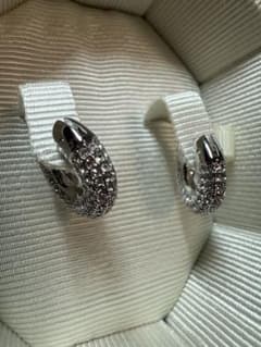 Swarovski パヴェフープピアス シルバーカラーのサムネイル