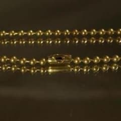 真鍮製ブラス☆60cm☆ネックレスボールチェーン☆中々出回らない太さ 