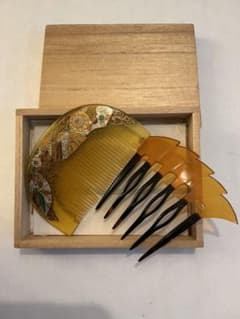 s*u様 高級！金蒔絵 本べっ甲素材！古典柄かんざし！おまけ付きのサムネイル
