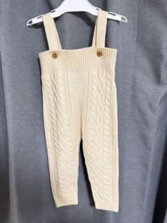 ね*ん様 Cottoli ベビー ニット サロペット アイボリーのサムネイル