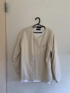 BACK NUNBER ベージュ無地ニット&レイヤードタンクトップのサムネイル