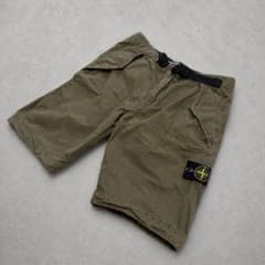 鑑定済】stone island ハーフパンツ M W29 カーキ オリーブ - メルカリ