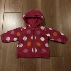 babyGap ドット柄 ニットパーカー 70cmのサムネイル