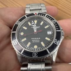 ロンジン　アドミラル　L3.502.4　自動巻き　ダイバーズ　上6655 ロンジン アドミラル L3.502.4 自動巻き ダイバーズ 上6655 - メルカリ