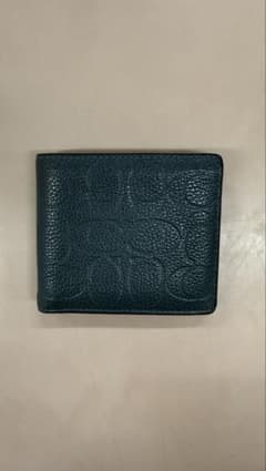 COACH ダークネイビーレザー 二つ折り財布のサムネイル