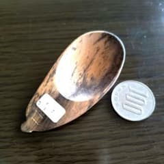 群馬県高崎市白衣観音御利益アート工芸品希少銘木黒柿茶さじ茄子ナス 