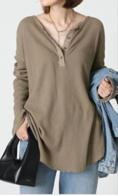 Deuxieme Classe ワッフルTシャツ オリーブのサムネイル