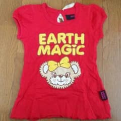 EARTHMAGIC アースマジック☆Tシャツ☆110㎝ 赤 マフィーちゃんのサムネイル