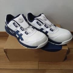 エディ　ASICS 安全靴 CP209BOA 27cm ホワイト/ネイビー エディ様専用 ASICS 安全靴 CP209BOA 27cm ホワイト/ネイビー - メルカリ