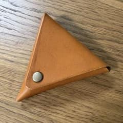 本革　三角コインケース　キャメル　栃木レザーのサムネイル