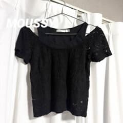 MOUSSY レース 半袖 ブラウス ブラックのサムネイル