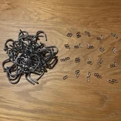 Perforated board display hook, metal wall-mounted hook