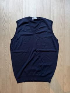 ジョンスメドレー（JOHN SMEDLEY） Vネック ベスト ネイビーのサムネイル