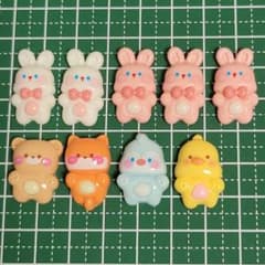 動物 デコパーツ 9個のサムネイル