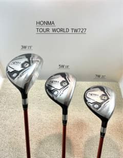 2015年モデルホンマゴルフ(本間ゴルフ) TW727 FW 3.5.7W 3本 2015年モデルホンマゴルフ(本間ゴルフ) TW727 FW 3.5.7W 3本 - メルカリ