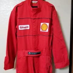 古着 Shell 20年位前のツナギ作業服 長袖Lサイズのサムネイル