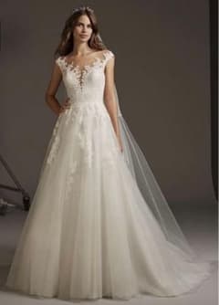 プロノビアス Pronovias ウェディングドレス Aライン vulcania - メルカリ