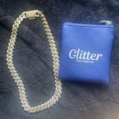 Glitter iced out gold chainネックレス 14mmのサムネイル
