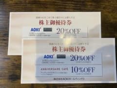 AOKI・ORIHICA・アニヴェルセルカフェ株主優待券のサムネイル