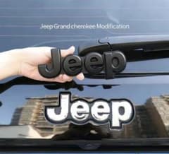ＷＫグランドチェロキー　Jeep エンブレム ブライトブラック 15.8cmのサムネイル