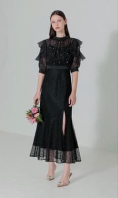 LEJA 2WAYパール付きバックリボンボレロスリットキャミワンピースセットのサムネイル