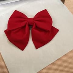ハイカラさん風リボンの髪飾りバレッタのサムネイル