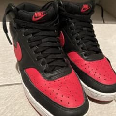 NIKE COURT VISION MID ブラック レッド スニーカーのサムネイル