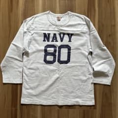 完売品】The Real McCoy's NAVY 七分袖フットボールTシャツ | Mercari