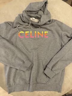 CELINE セリーヌ グラデーションロゴ パーカー グレー XLのサムネイル