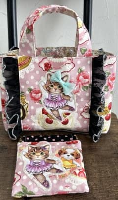 コヤンイサムチョン バレリーナお友達 フリルトートバッグ・バネ口