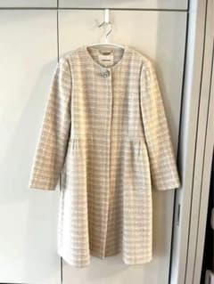 【美品：定価64,900円】LAISSEPASSEノーカラーレディツイードコートのサムネイル