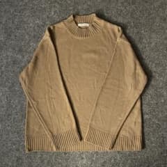 vitage モックネック ニット セーター 無地　cityboy ブラウン
