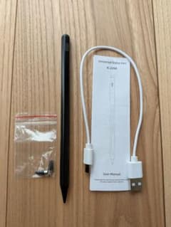 タッチペン 黒 USBケーブル付きのサムネイル
