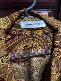 EMMA CLOTHES 페이즐리 무늬 긴팔 오픈 컬러 셔츠