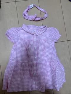 baby GAP ベビー ワンピース ヘアバンド セット ギンガムチェックのサムネイル