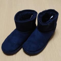 【値下げ】キッズ　ムートンブーツ　黒　17cmのサムネイル