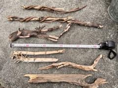 流木 自然な形状 7点セット レイアウト用品 爬虫類、両生類レイアウトのサムネイル