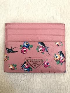 PRADA カードケース ピンク 花柄 鳥のサムネイル