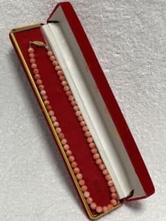 美品】本珊瑚 珊瑚ネックレス 6.2mm〜6.4mm 約39.0cm 箱付き - メルカリ
