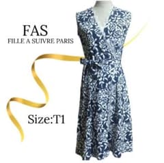 ☆美品☆FAS ラップワンピース インポート ネイビー 花柄 - メルカリ